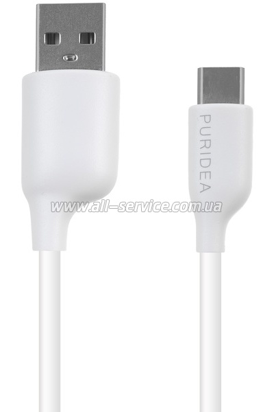 Кабель PURIDEA TYPE-C 1.2m White (L02-USB-C White) Кабель PURIDEA TYPE-C 1.2m White (L02-USB-C White)