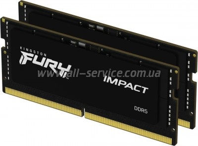 Модуль памяти для ноутбука SoDIMM DDR5 16GB (2x8GB) 4800 MHz FURY Impact Kingston Fury (ex.HyperX) (KF548S38IBK2-16) Модуль памяти для ноутбука SoDIMM DDR5 16GB (2x8GB) 4800 MHz FURY Impact Kingston Fury (ex.HyperX) (KF548S38IBK2-16)