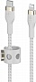 ���� ������ USB-C to Lightning 1.0m BRAIDED SILICONE white Belkin (CAA011BT1MWH)