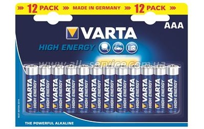 Батарейка VARTA HIGH Energy AAA BLI 12 ALKALINE (04903121482) Батарейка VARTA HIGH Energy AAA BLI 12 ALKALINE (04903121482)