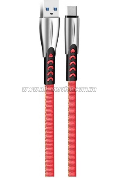 ���� ������ USB 2.0 AM to USB-C 1.0m zinc alloy red ColorWay (CW-CBUC012-RD)