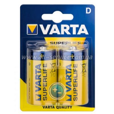 Батарейка VARTA SUPERLIFE D FOL 2 ZINK-CARBON (2020101302) Батарейка VARTA SUPERLIFE D FOL 2 ZINK-CARBON (2020101302)