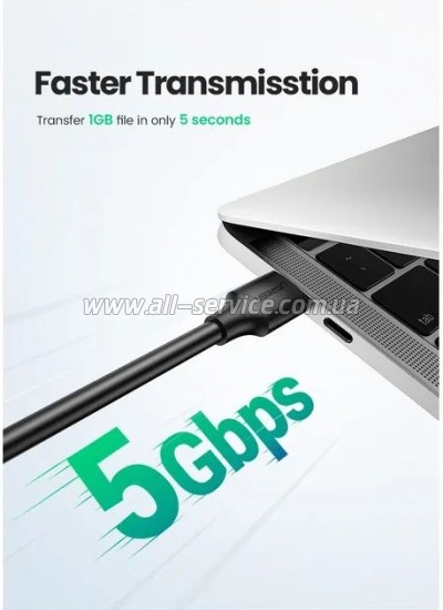 ���� ������ USB 3.0 AM/AM 2.0m US128 black Ugreen (10371)