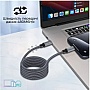 ���� ������ USB-C to USB-C 1.2m Promate (springy.grey)