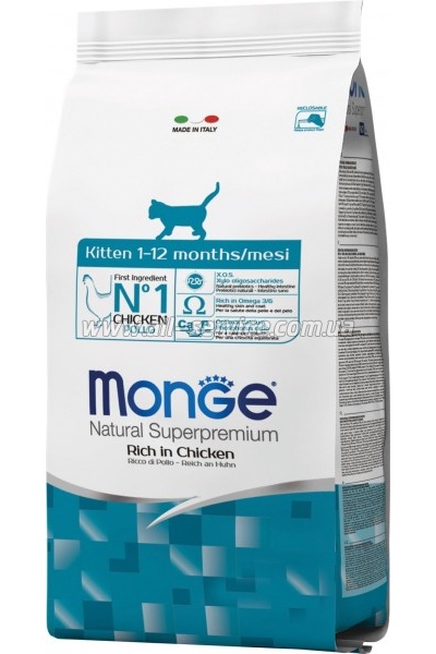 Сухой корм для кошек Monge Cat Kitten со вкусом курицы 1.5 кг (8009470004879) Сухой корм для кошек Monge Cat Kitten со вкусом курицы 1.5 кг (8009470004879)