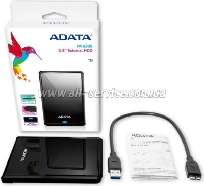  4TB ADATA HV620S 2.5" USB 3.0 Slim Black (AHV620S-4TU31-CBK)