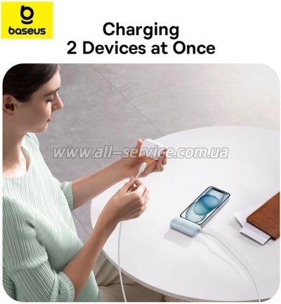   Baseus Compact 4900mAh 20W Lightning, Black (PPWC05I) (P10068304112-00)