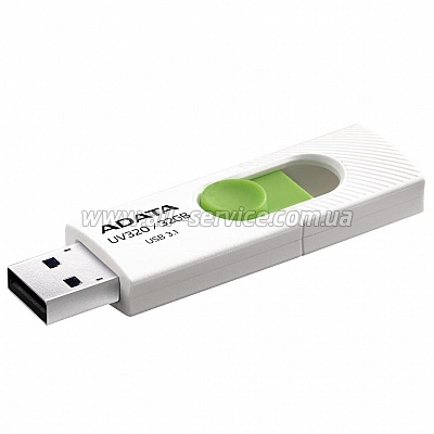  32GB ADATA UV320 WHITE/GREEN (AUV320-32G-RWHGN)