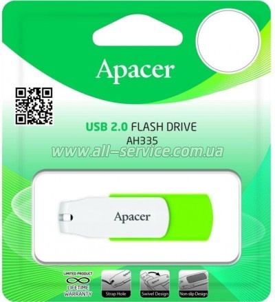  Apacer 64GB AH335 Green/White (AP64GAH335G-1)