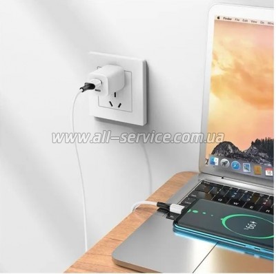 ���� ������ USB 2.0 AM to USB-C 1.0m 3A silicone white BOROFONE (6974443384796)