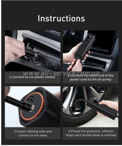   Baseus Super Mini Inflator Pump Black (CRCQ000001)