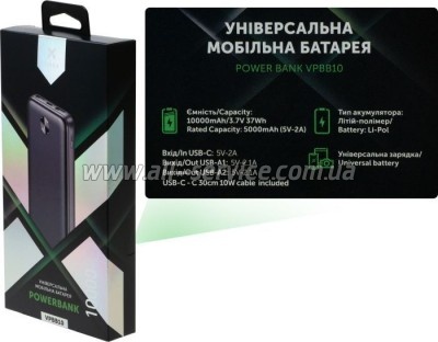   Vinga 10000 mAh 10W Black (VPBB10)