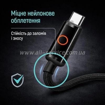 ���� ������ USB-C to USB-C 1.0m 3A PD60W black ColorWay (CW-CBPDCC103-BK)