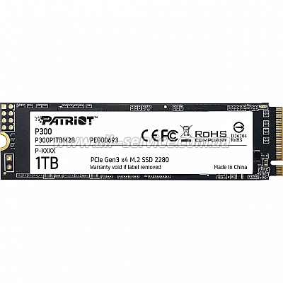 SSD  Patriot M.2 NVMe PCIe 3.0 x4 128GB 2280 P300 (P300P128GM28)
