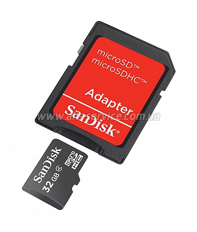   32GB SanDisk microSD + SD  (SDSDQM-032G-B35A)