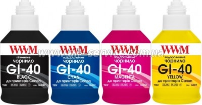  WWM GI-40 Canon GM2040/ G6040 4140 BP/C/M/Y (G40SET4)