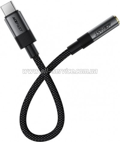 ������� USB-C to 3.5mm F 0.15m DAC audio black Acefast (6974316285281)