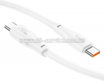 ���� ������ USB-C to USB-C 2.0m 240W TPE X93 white HOCO (6931474790743)