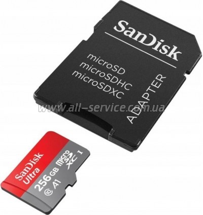   SanDisk 256GB microSDXC class 10 UHS-I Ultra (SDSQUAC-256G-GN6MA)