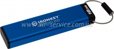 ������ Kingston 16GB IronKey Keypad 200 Blue USB 3.2 (IKKP200/16GB)