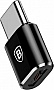 ������� Micro USB F To USB-C M Black Baseus (CAMOTG-01)