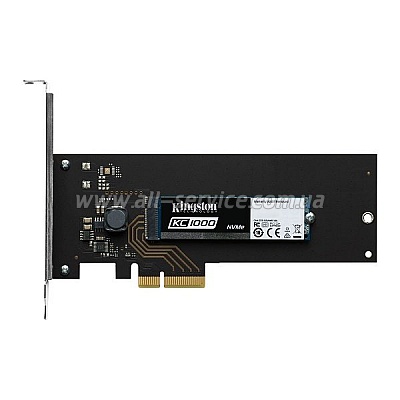 SSD ���������� Kingston 480GB M.2KC1000 NVMe PCle 3.0 + ���������� HHHL (SKC1000H/480G)