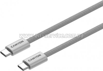���� ������ USB-C to USB-C 1.0m 60W Magnet Braided Light Grey Canyon (CND-CCMG60AB15LG)