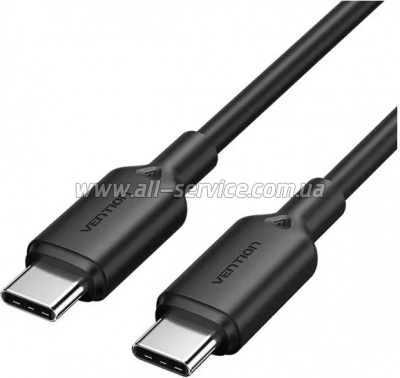 ���� ������ USB-C to USB-C 1.0m 3A black Vention (TRCBF)