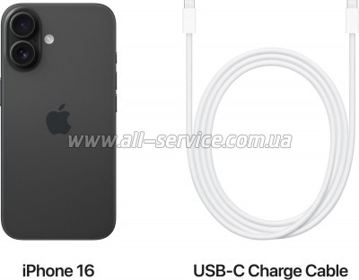   Apple iPhone 16 128GB Black (MYE73)