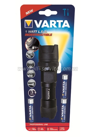  VARTA Indestructible 1W LED Light 3AAA (18700101421)