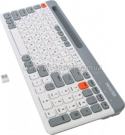  Maxxter KBW-02G-UA Wireless Grey (KBW-02G-UA)