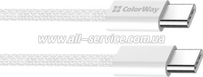   ColorWay USB-C to USB-C 1.0m 60W 3.0 grey (CW-CBPDCC061-GR)