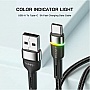 ���� ������ USB 2.0 AM to USB-C 0.5m 3A LED black Essager (EXCT-XCDB01)