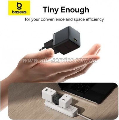 �������� ������� Baseus Palm 1C 20W + Cable 1.0m Type-C 60W black (P10111602113-01)