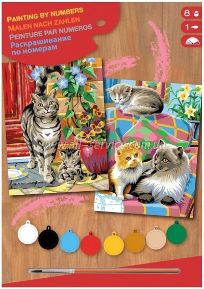    Sequin Art Painting By Numbers Junior-Pairs Cats (SA0213)