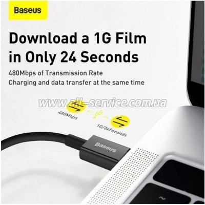 ���� ������ USB-C to Lightning 1.0m 20W Superior Series Black Baseus (CATLYS-A01)