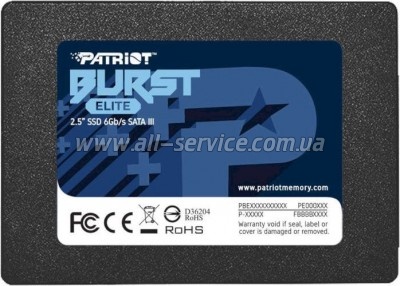  SSD 2.5" 960GB Burst Elite Patriot (PBE960GS25SSDR)