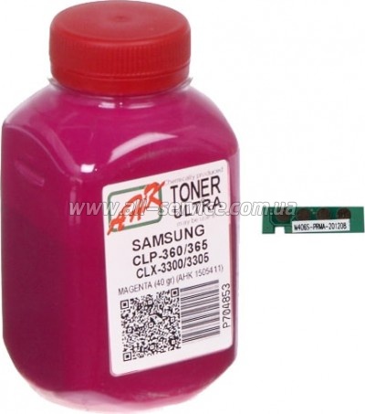 Тонер + чип АНК Samsung CLP-360/ 365/ CLX-3300 бутль 40г Magenta (1505415) Тонер + чип АНК Samsung CLP-360/ 365/ CLX-3300 бутль 40г Magenta (1505415)
