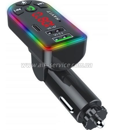 FM  Havit HV-FM813BT 2USB+USB-C RGB Black (HV-FM813BT Black)