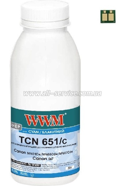  +  WWM Canon MF651Cw/ MF655Cdw/ MF657Cdw/ Canon 067  35 Cyan (TC-Can067C-35-WWM)