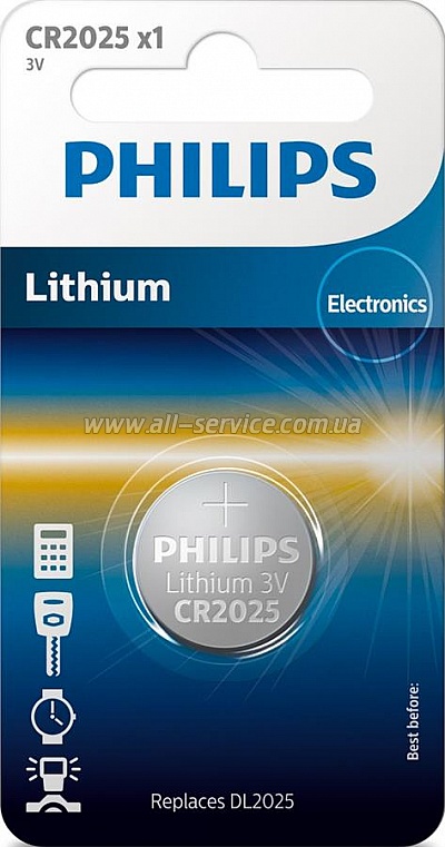  PHILIPS Lithium CR2025 (CR2025/01B)