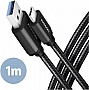 ���� ������ USB 3.2 AM to USB-C 1.0m black AXAGON (BUCM3-AM10AB)