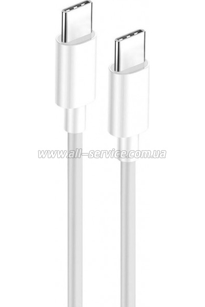 ���� ������ ColorWay USB-C to USB-C 1.0m 3A 60W white (CW-CBPDCC055-WT)