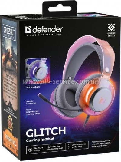 �������� Defender Glitch RGB USB White (62490)