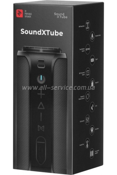   2E SoundXTube TWS MP3 Wireless Waterproof Black (2E-BSSXTWBK)