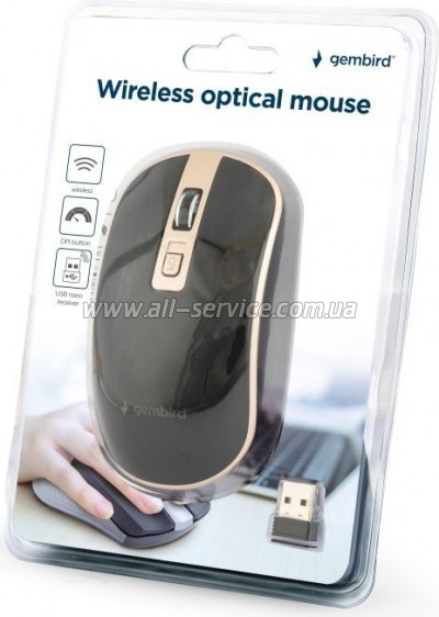  Gembird MUSW-4B-06-BG Wireless Black-Gold (MUSW-4B-06-BG)