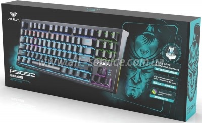  Aula F3032 Keycaps Plus 21 Dark Yellow Keys KRGD Red USB UA Black (6948391204673)