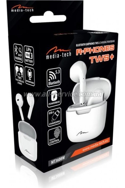  Media-Tech R-Phones White (MT3608W)