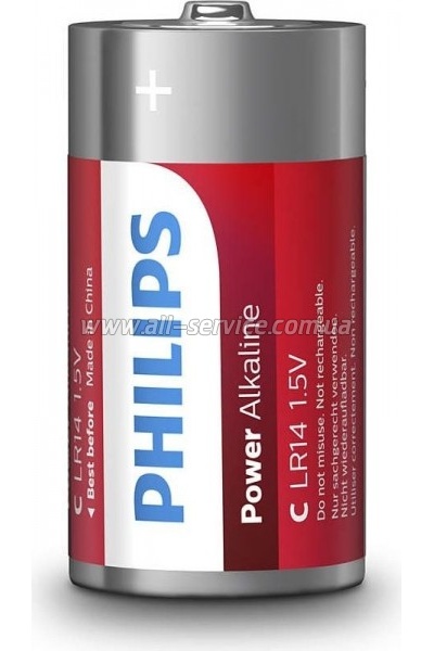  Philips Power Alkaline C BLI 2 (LR14P2B/10)