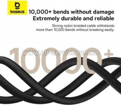 ���� ������ USB AM to USB-C 2.0m 60W black/gold Baseus (P10377802U01-02)